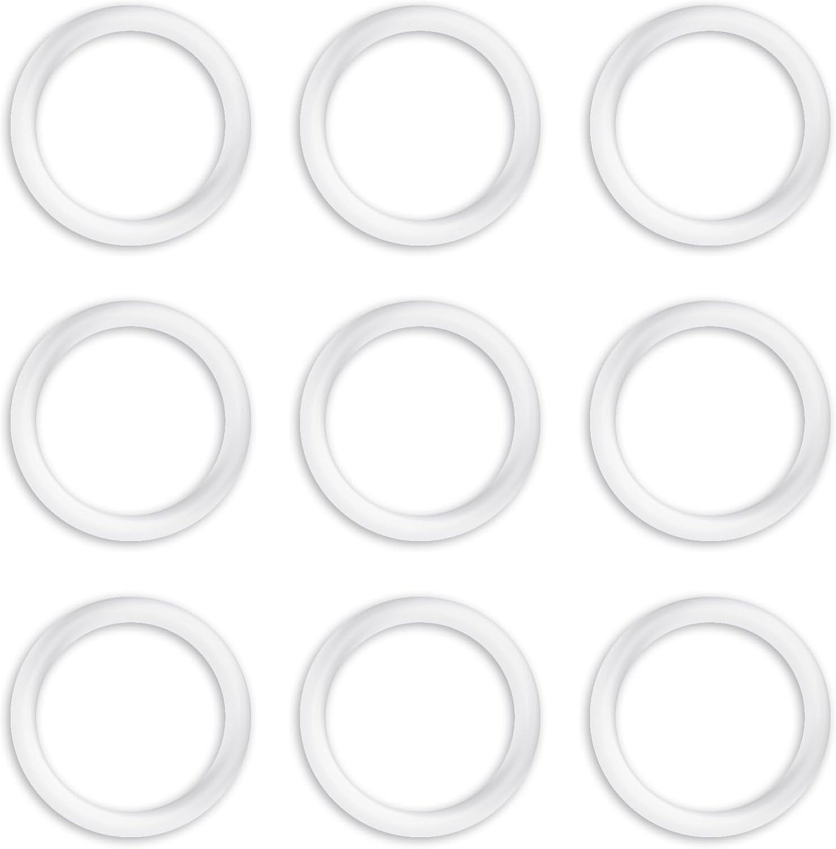Image of 9 Pcs Soft Adapter Ring - Transparante Silicone Clip Adapter - Silicone Ring Geschikt voor Kinderen - Fopspeen Houder Clip - Kind Verjaardag Cadeau