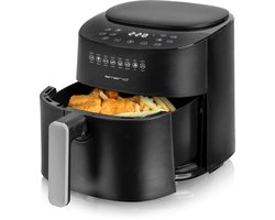 Emerio Airfryer XL 1300W - 4,5 Liter Heteluchtfriteuse - Regelbare thermostaat 40ºC tot 220ºC - 8 Kookprogramma's - AF-129369 Zwart