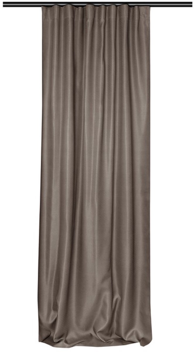 Home Style Kant en Klaar Gordijn – Verduisterend – Met Haakjes – 135x260 cm – Taupe