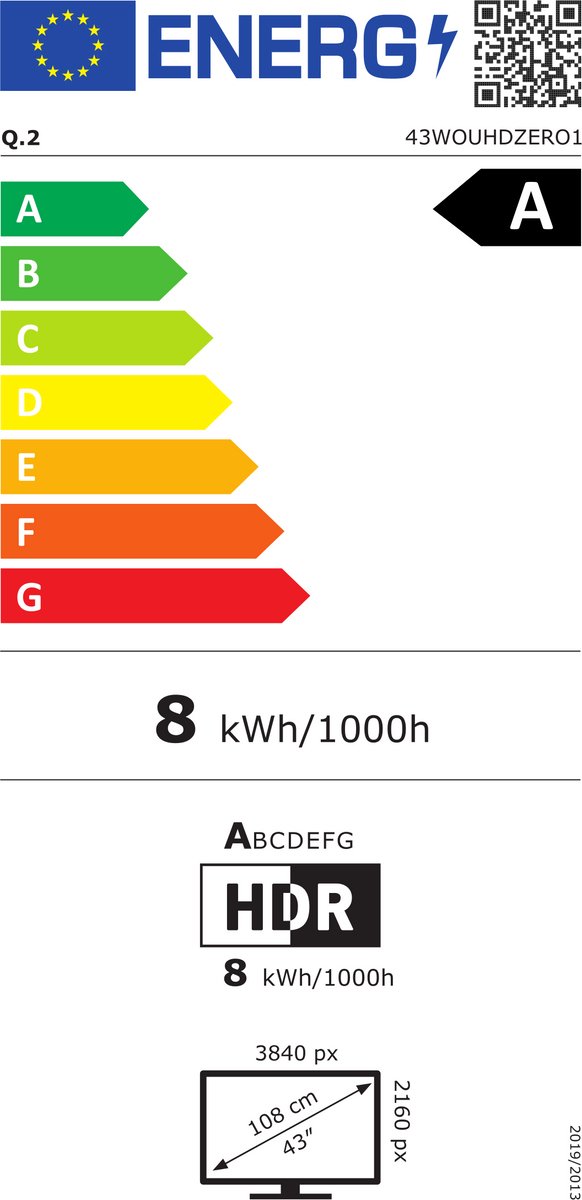 Q.2 43 inch Smart TV 4K UHD met Randloos Ontwerp - afbeelding 2