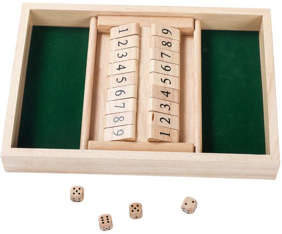 Shut the box dubbel, 34 x 24 x 4 cm