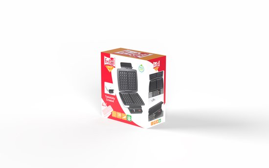 FRITEL Wafelijzer A201 - Wafelapparaat / Wafelbakijzer - 4x7 - 23x24cm - 1200W - Anti-aanbaklaag - Vaste platen - Wit - PFAS-vrij van Fritel — afbeelding 5