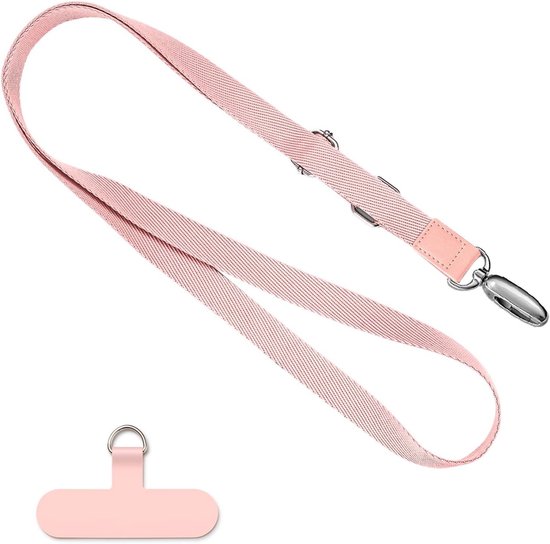 Foto: Allecto premium telefoonkoord met universele band om sleutelhanger om te hangen medium polyester handig accessoire comfortabel en veilig 