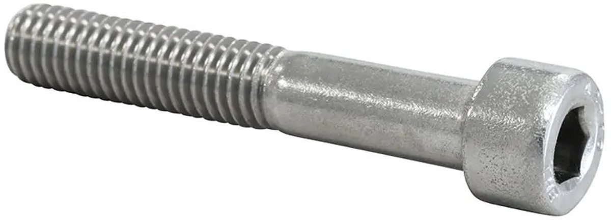 Binnenzeskantbout M8 - 1.25 x 50 mm - RVS A2 DIN 912 - 100 stuks