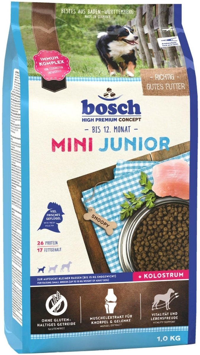 Bosch Mini Junior Hondenvoer – 1 kg Bosch Mini Junior Hondenvoer – 1 kg