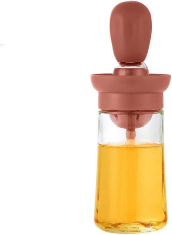 Olijfolie dispenser fles voor keuken - Home Essentials keramische olie en azijn dispenser flessen - oliefles voor keuken en opslag vloeistoffen (roze