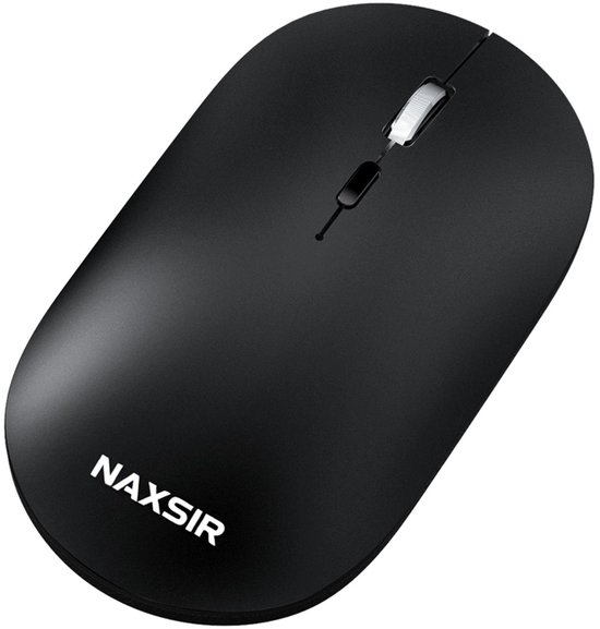NAXSIR Bluetooth Muis 2.4G Draadloos - Compatibel met Laptop & PC - Ergonomische Muis met Stille Knoppen - Snelkoppeling voor Productiviteit - Plug & Play