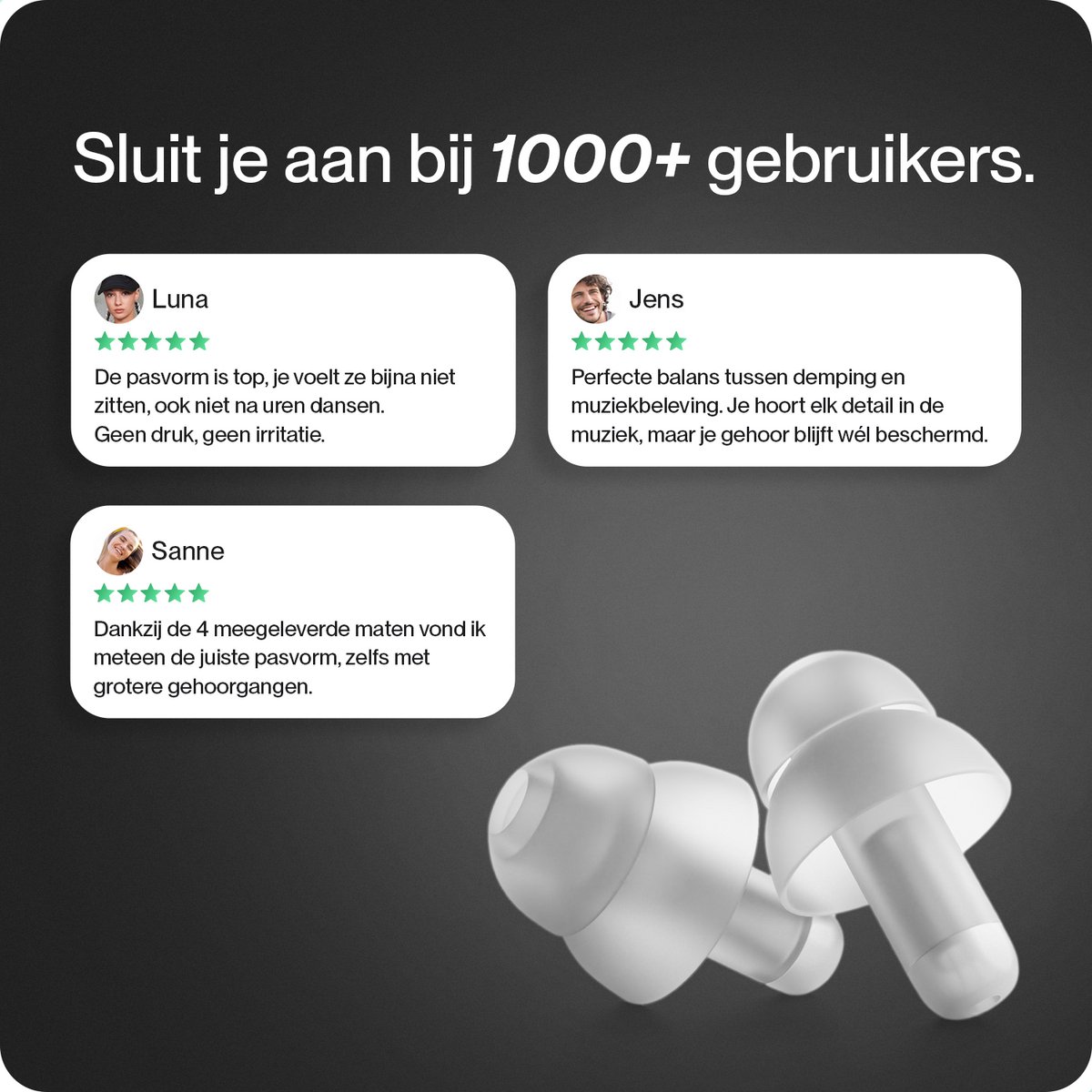 Sköld Transparante Oordopjes 2 stuks Gehoorbescherming met Helder Geluid – Oordoppen voor Festivals, Concerten, Clubs & Uitgaan – Earplugs – Partyplugs - 19dB Demping - Volwassen en Kinderen – foto 8