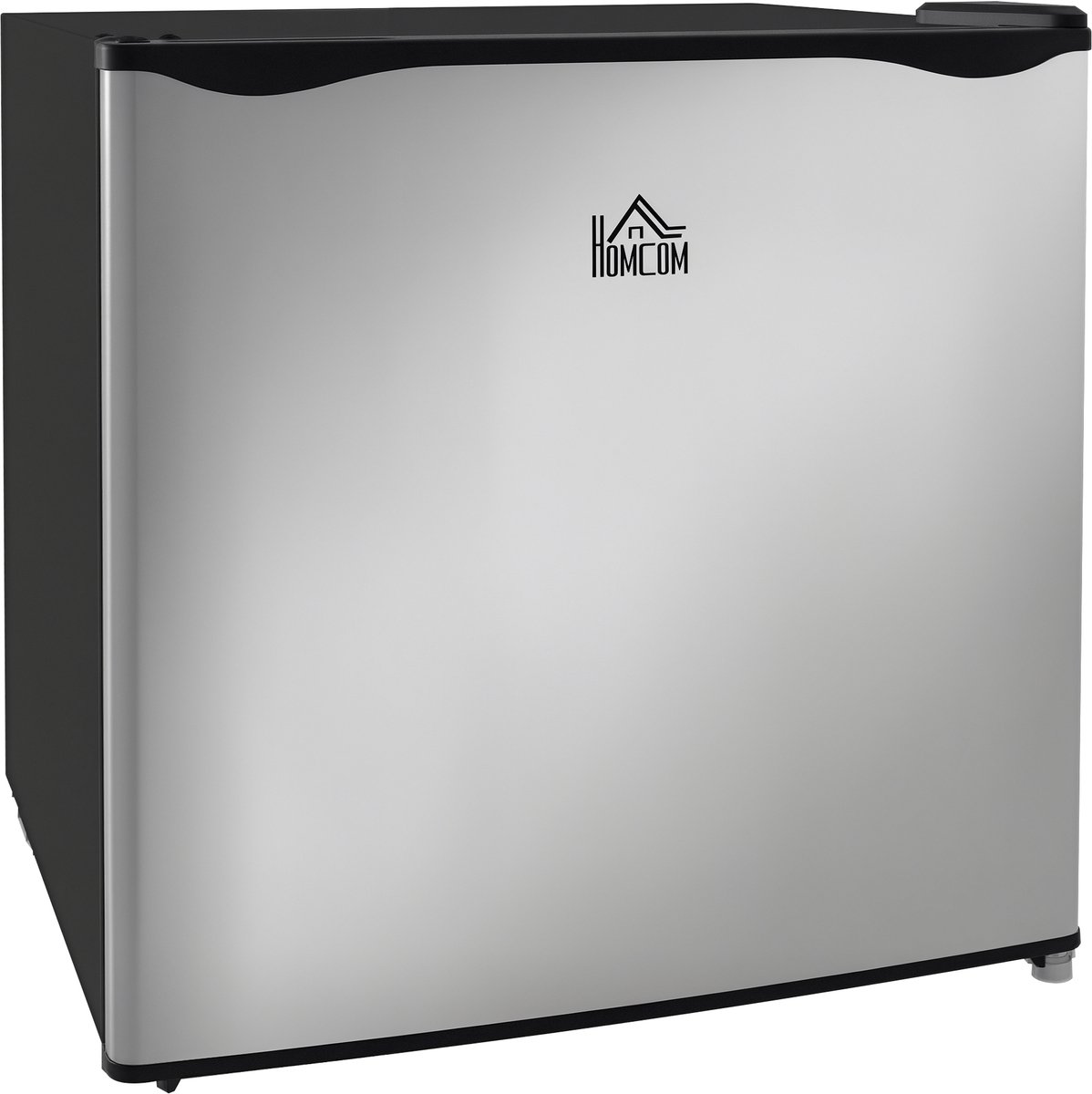 HOMCOM-Mini-Gefrierschrank-Stahl, Kunststoff-47L x 44,2B x 48,8H cm-Silber