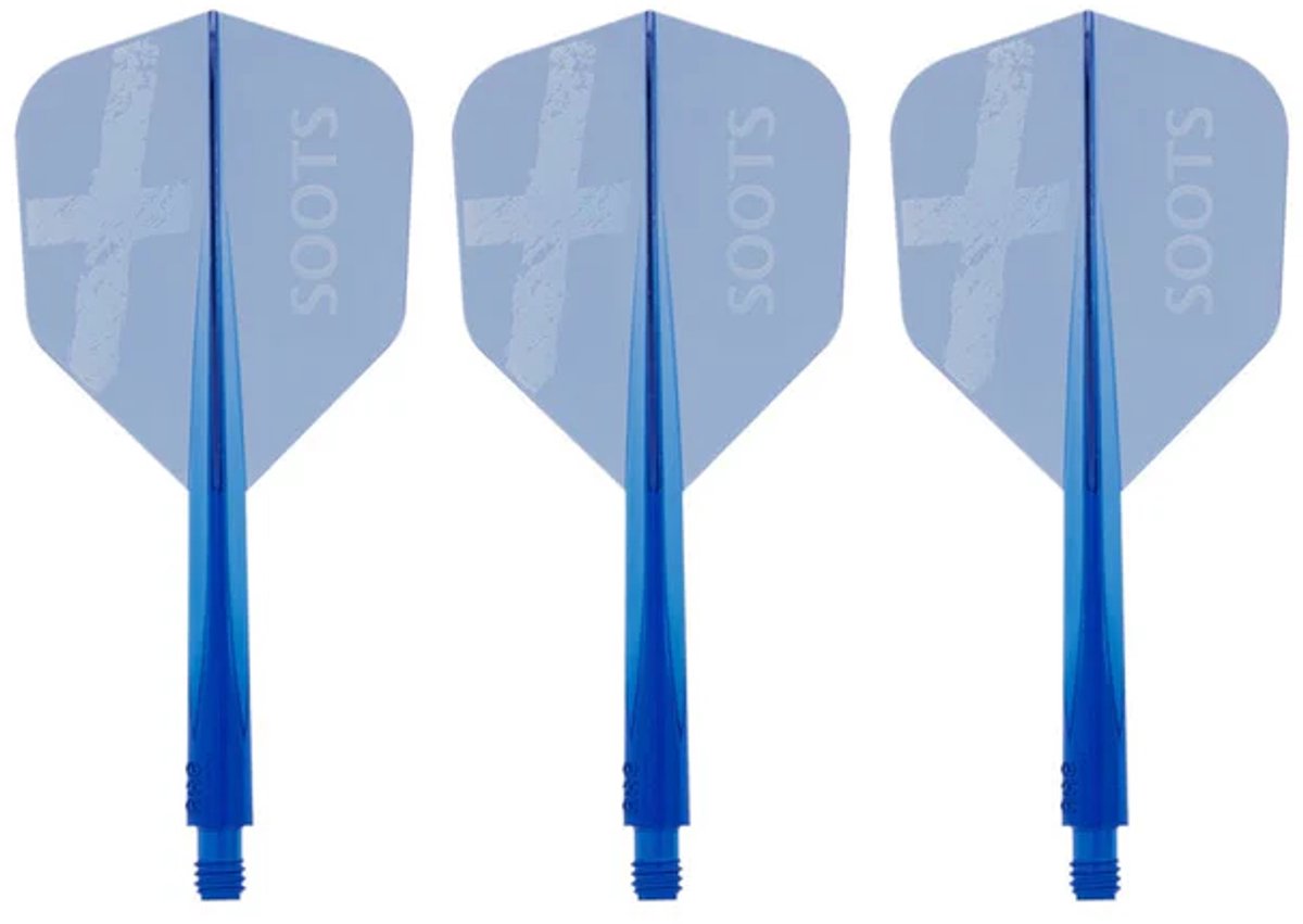 Condor AXE Flight System Small Alan Soutar Clear Blue - Dart Flights Medium