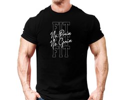 Gym No pain no gain Fit T-shirt 100% cotton Best Gym Shirt for Motivation – No Pain No Gain. Training T-shirt, Workout T-shirt, Gym & Fitness Top, Cotton Blend Gym T-Shirt, Men’s Workout T-Shirt