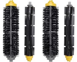 Geschikt voor Vervangende onderdelen voor iRobot Roomba 600-serie 690 980 670 660 651 650 630 614 595 585 564 552, 2 paar borstelharen en flexibele klopper, stofzuigerset