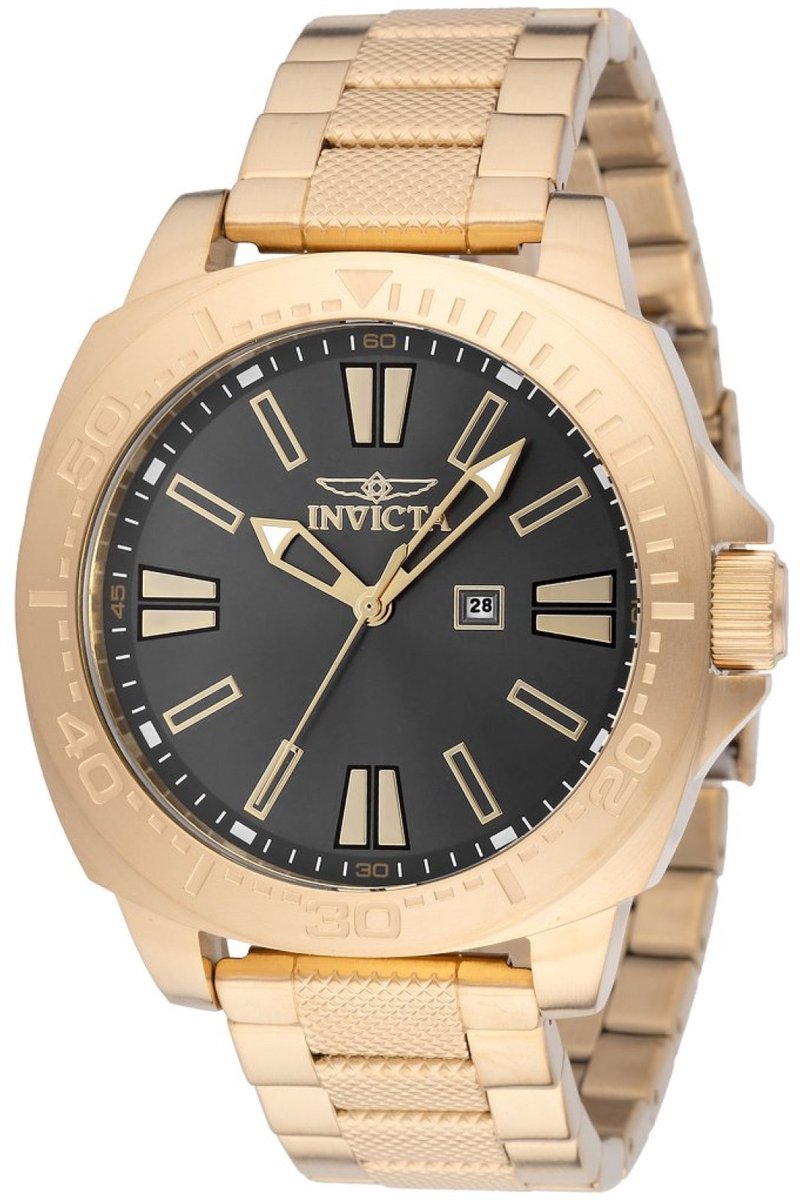 Invicta Speedway 48934 Heren Horloge - Waterdicht - Analoog - Quartz Uurwerk - Roestvrij Staal met grijze Wijzerplaat - 46mm