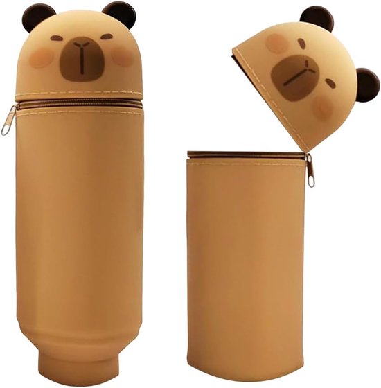 2 Stuks Grote Capaciteit Pennenzak Schattige Kat Grote Capaciteit Etui Schattige Kat Potloodzak Draagbare Potloodzak Briefpapier Opslag Organisator Potlood Doos Penhouder Tas Fo