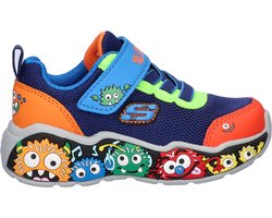 Skechers Play Scene jongens klittenbandschoen - Blauw multi - Maat 26