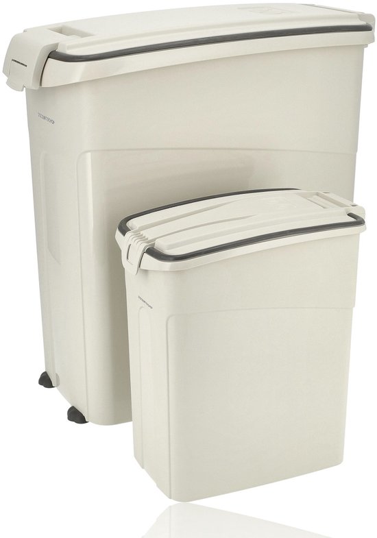 Voedselcontainer - 54L - Luchtdichte Dierenvoer Container - Voor Honden En Katten Met Wieltjes En Schep