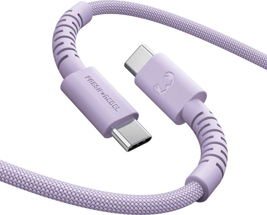 USB-C naar USB-C kabel 2m ultraflexibel siliconen gevlochten 100W oplader tangle free duurzaam