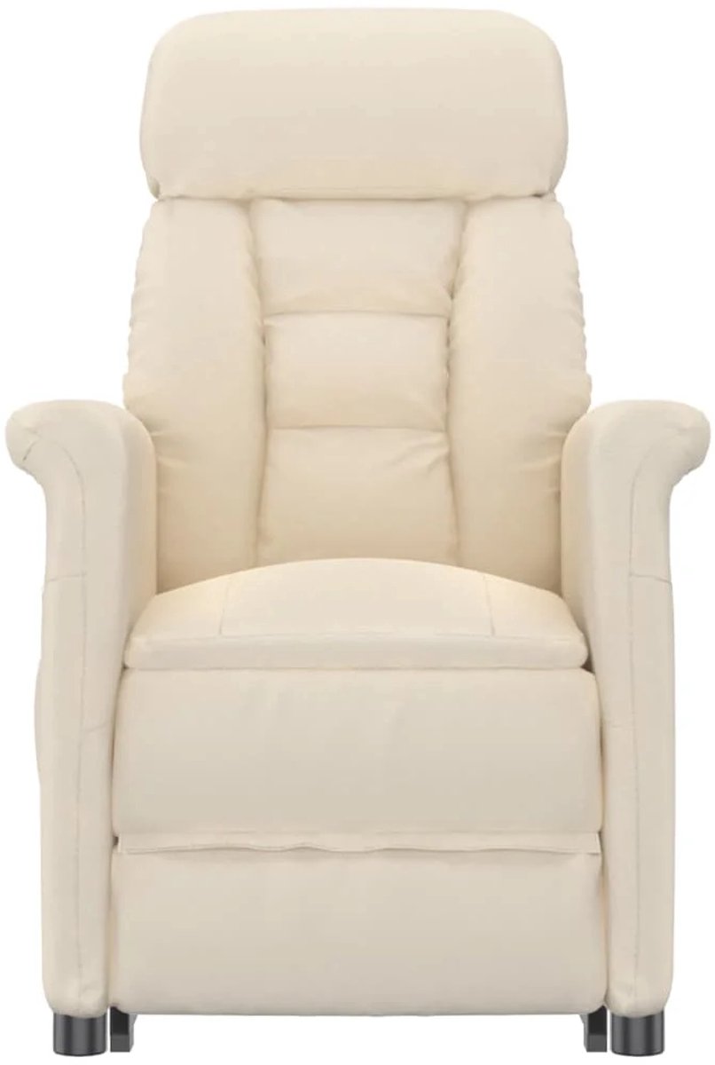 Afbeelding 3 van Relaxfauteuil Relaxstoel Beige Met Armleuning