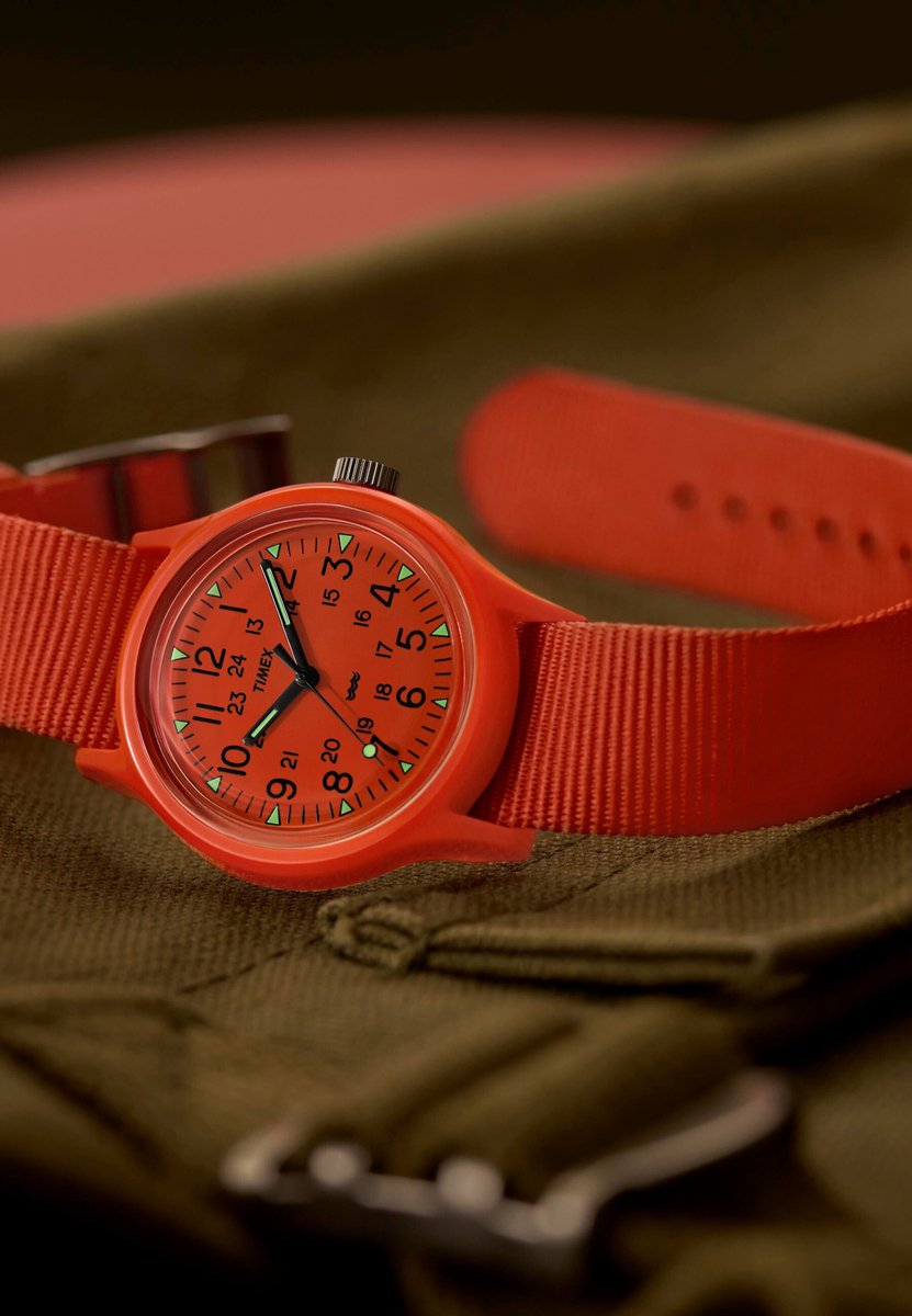 Timex Mk1 Quartz Analoog Horloge Oranje Behuizing: 100% Hars | Armband: 100% Stof 36 TW2W91300AJ