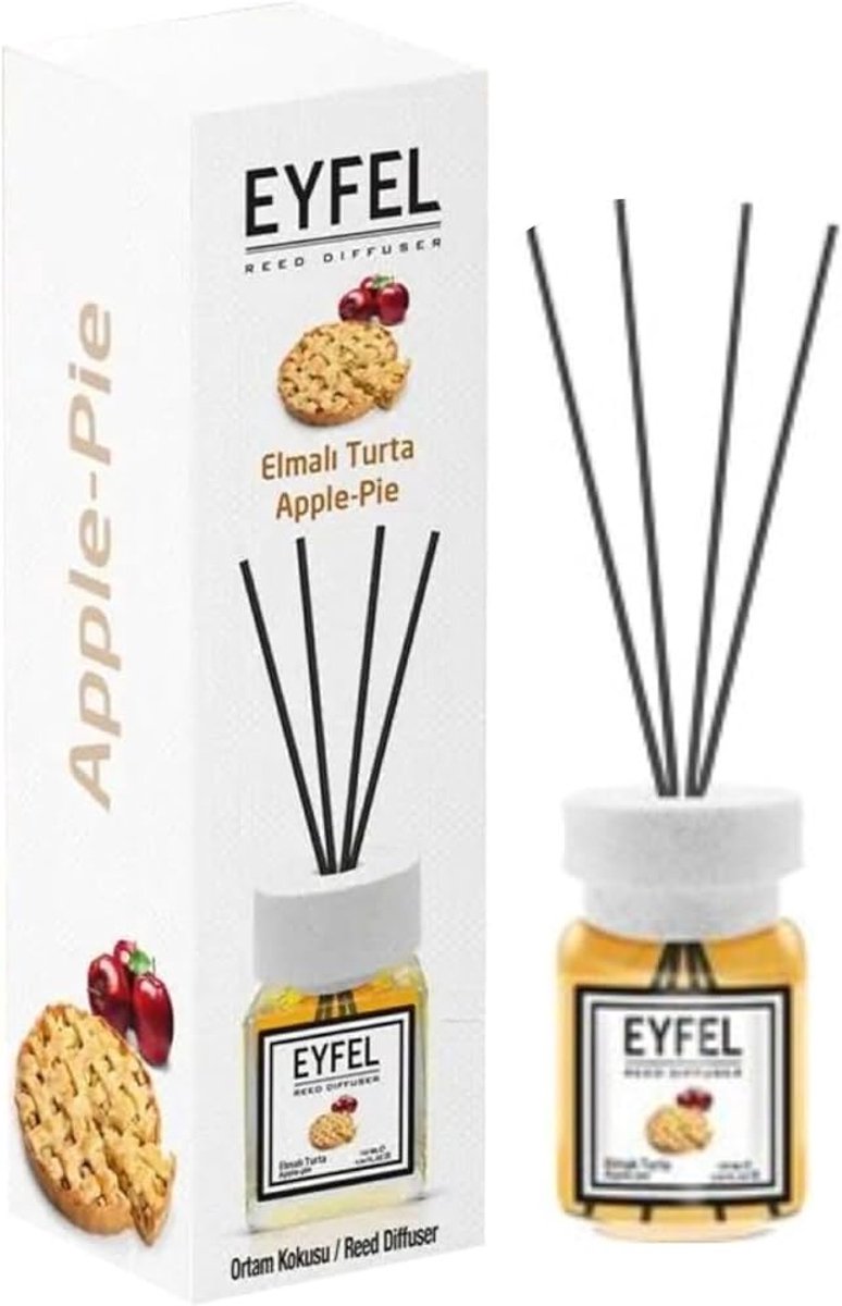 EYFEL - REED DIFFUSER - GEURSTOKJES - HUISPARFUM - APPLE PIE - 120ML