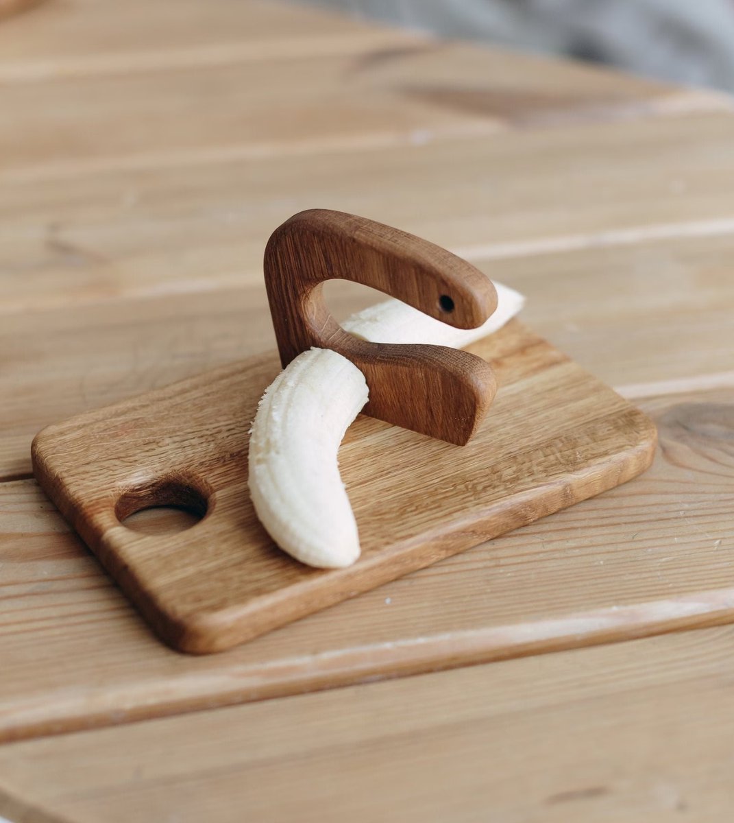 Goedkoopste Houten Kindermes met Snijplank - Kiddikutter Kindermessen - Houten Kinderbestek - Leren Snijden en Koken voor Kinderen - Montessori Speelgoed - Motoriek Speelgoed - Sensorisch Speelgoed - Hardhouten Uitvoering - WoodyDoody