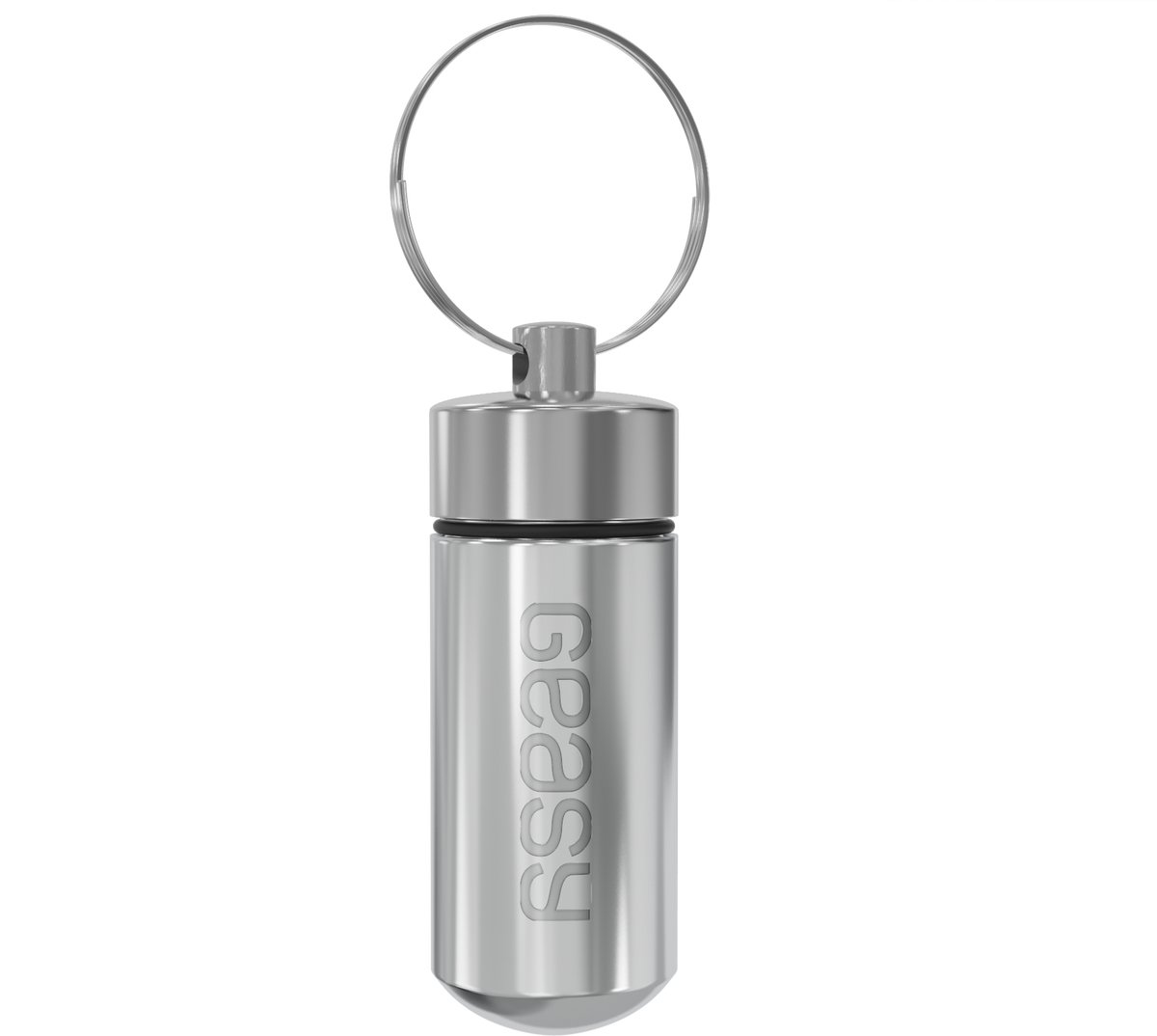 GEASY Pillendoosje Sleutelhanger - Pillendoos - Pillendoosjes - Klein - Pillen - Doosje - Metaal - Chrome - Medicijndoos - Medicijndoosje - Medicijn Doosje - Medicijnen - Supplementen - Medicatie - Medicatiedoosje - Houder - Medicijnbox Medicijnkist