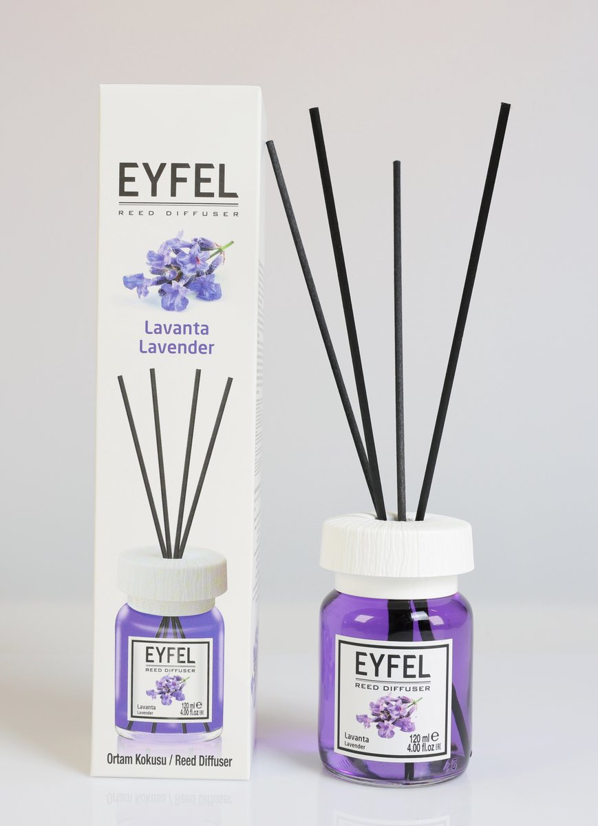 EYFEL - REED DIFFUSER - GEURSTOKJES - HUISPARFUM - LAVENDER - 120ML