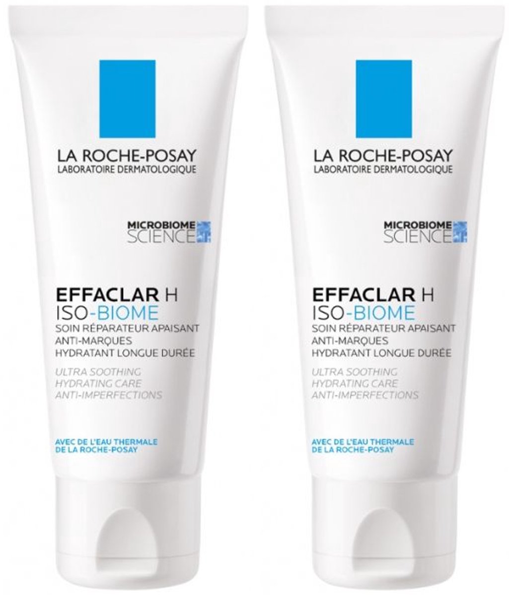La Roche-Posay Effaclar H dagcrème - Hydrateert vette huid - 2x40ml - Dagcrème
