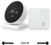 Draadloze thermostaat | Wifi | Touchscreen bediening | Opbouwmontage | CV installatie | Tuya Smart Life | Spraakbesturing Google Alexa | Wit