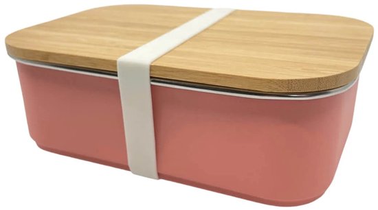 Smikkels - Boîte à pain Lunchbox en acier inoxydable - 900ml - Blanc doux