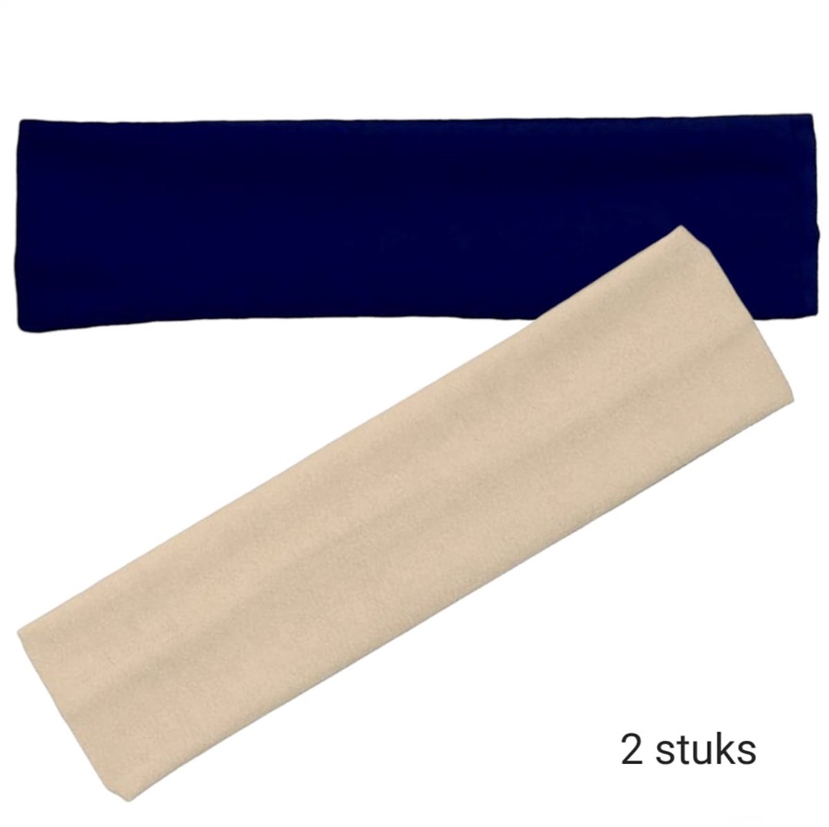 SPORT® Haarband Hoofdband Basic - 6cm - 2 stuks + 4x extra haarelastieken (2x wit / 2x zwart) - Casual Sport Yoga - Stof Elastisch
