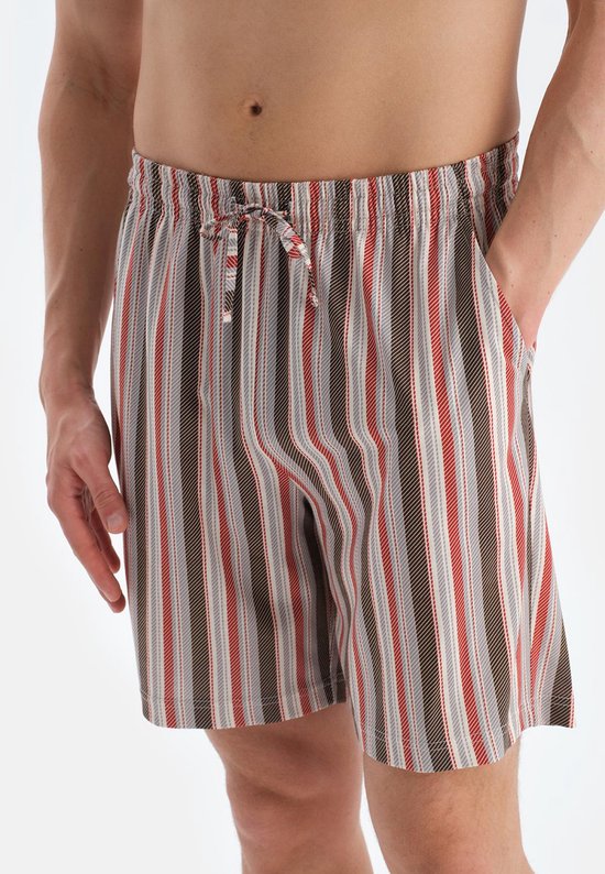 Terecey Herenpyjamaset met korte mouwen, V-hals, T-shirt, ademende katoenen pyjamaset, korte broek met elastische tailleband, nachtkleding, tweedelig met zak, S-3XL, lichtgrijs, L