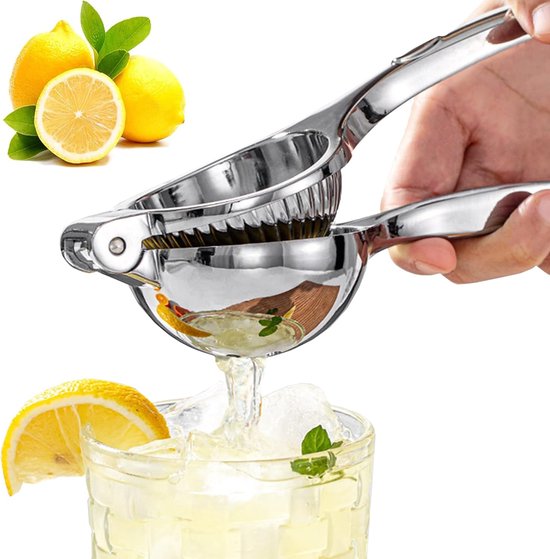 Frevoitna Citruspers van roestvrij staal, handmatig met houder, 300 ml, robuust, professionele kwaliteit, vaatwasmachinebestendig, citroenpers voor citroenen, grapfruit en citrusvruchten Frevoitna Citruspers van roestvrij staal, handmatig met houder, 300 ml, robuust, professionele kwaliteit, vaatwasmachinebestendig, citroenpers voor citroenen, grapfruit en citrusvruchten