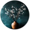 Stilleven, Japandi, Bloemen, Bruin, wit, groen, zwart, blauw