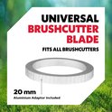 Universeel bosmaaiermes. 20 mm aluminium adapter inbegrepen.
