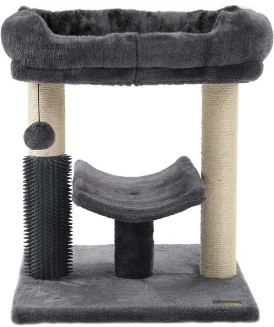 Arbre à chat BOTC - Arbre à chat pour Chats - 50x40x40cm - Poteau pour chat - Chats - Grijs
