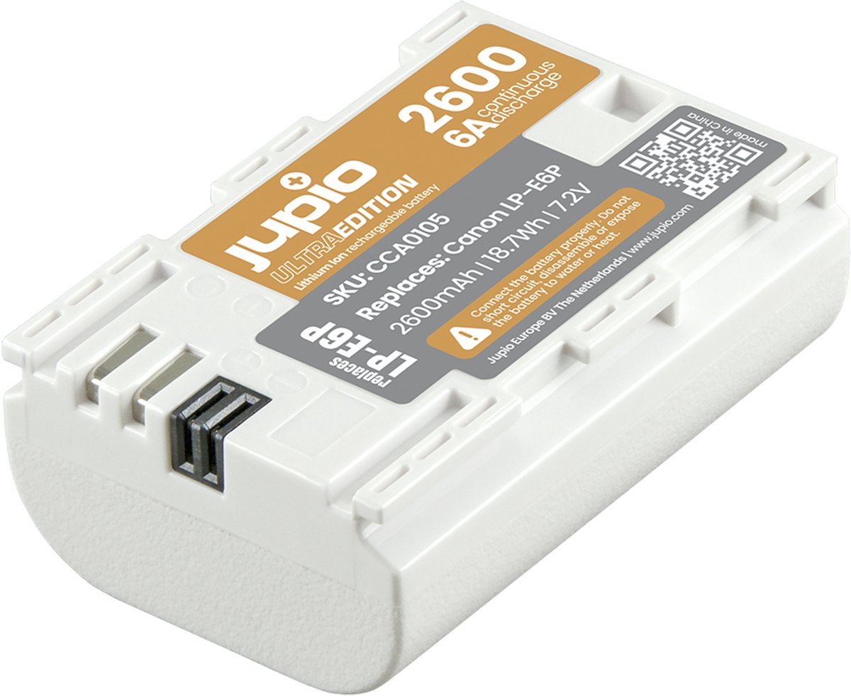 Jupio LP-E6P *ULTRA* 2600mAh (6A continuous discharge) 18.7Wh