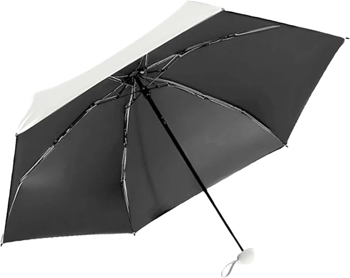 Reisparaplu, opvouwbare paraplu voor regen – 6 ribben, UV-bescherming, draagbare regenparaplu voor strand, reizen, buiten, kamperen, vissen, sport en dagelijks gebruik