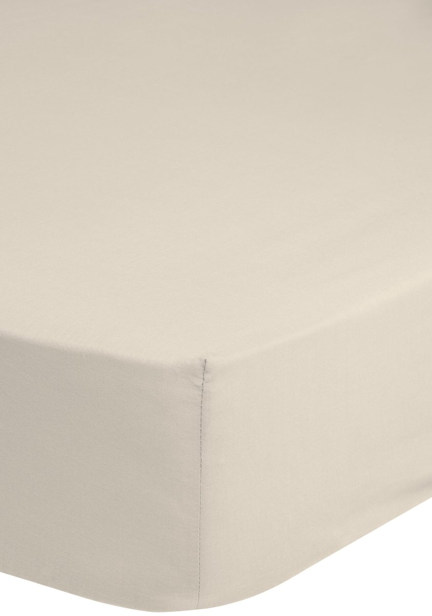 Good Morning hoeslaken effen kleur - Lits jumeaux 180x220 cm - Ecru - 100% Katoen jersey