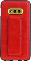 Grip Stand Hardcase Backcover voor Samsung Galaxy S10E - Rood