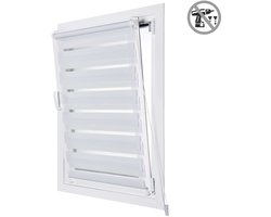 Storesdeco - EasyFix Duo rolgrodijnen, rolgordijn zonder boren, Wit, 120x180 cm
