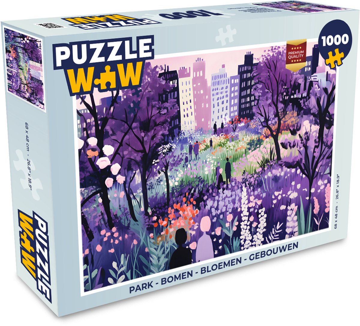 Puzzel Park - Bomen - Bloemen - Gebouwen - Legpuzzel - Puzzel 1000 stukjes volwassenen