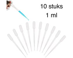 10 stuks premium pipet voor vloeistoffen - 1 ml - doseerpipet - plastic pipet - pasteur pipet - whisky pipet