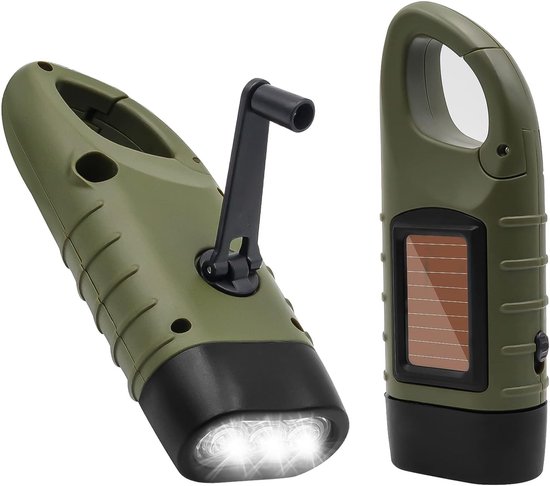 Lampe de Poche Solaire, Lot de 2 Lampe Torche LED Portable à énergie