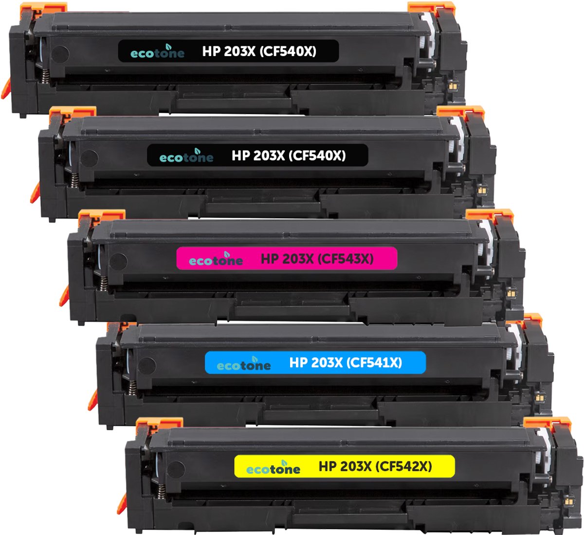 Ecopack (Replaces HP 203X toner) 2xBL + 1xCMY - (BL 2x3200 Pages) (CMY 3x2500 Pages)