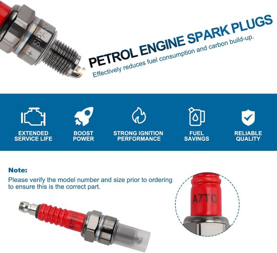 POEFT 10 pièces GY6 50cc 150cc bougies d'allumage PRO BAT 2