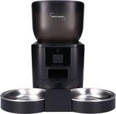 Pets Pride Automatische voerbak kat en hond - Voerautomaat - Dubbele voederbak met Full HD camera - Zwart - 5 GHz
