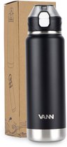 VANN® RVS Drinkfles met rietje 750 ML voor volwassenen - Bidon met rietje - sportfles 24 uur koud/12 uur warm - VANN ACTIVATE BOTTLE