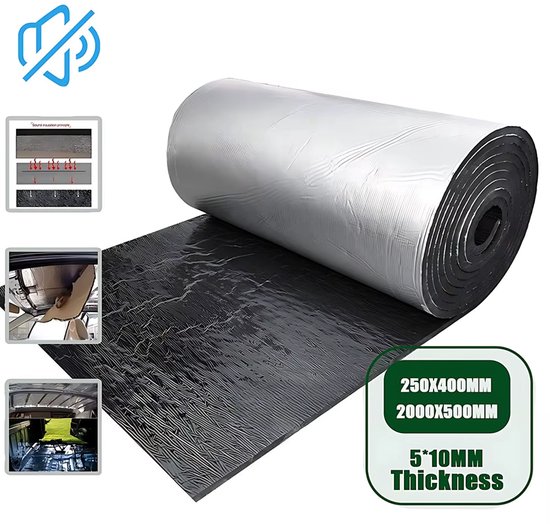 HASKYY 2 Mm M² Aluminium Butyl Anti Dreun Isolatiemat Zelfklevend Auto Isolatie Geluidsisolatie Geluidsisolatie En 3328216399
