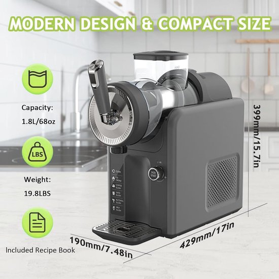 RFWR® Professionele Slush Machine voor Thuis - Snel en Gemakkelijk Cocktails, Smoothies en Milkshakes Maken van RFWR — afbeelding 3